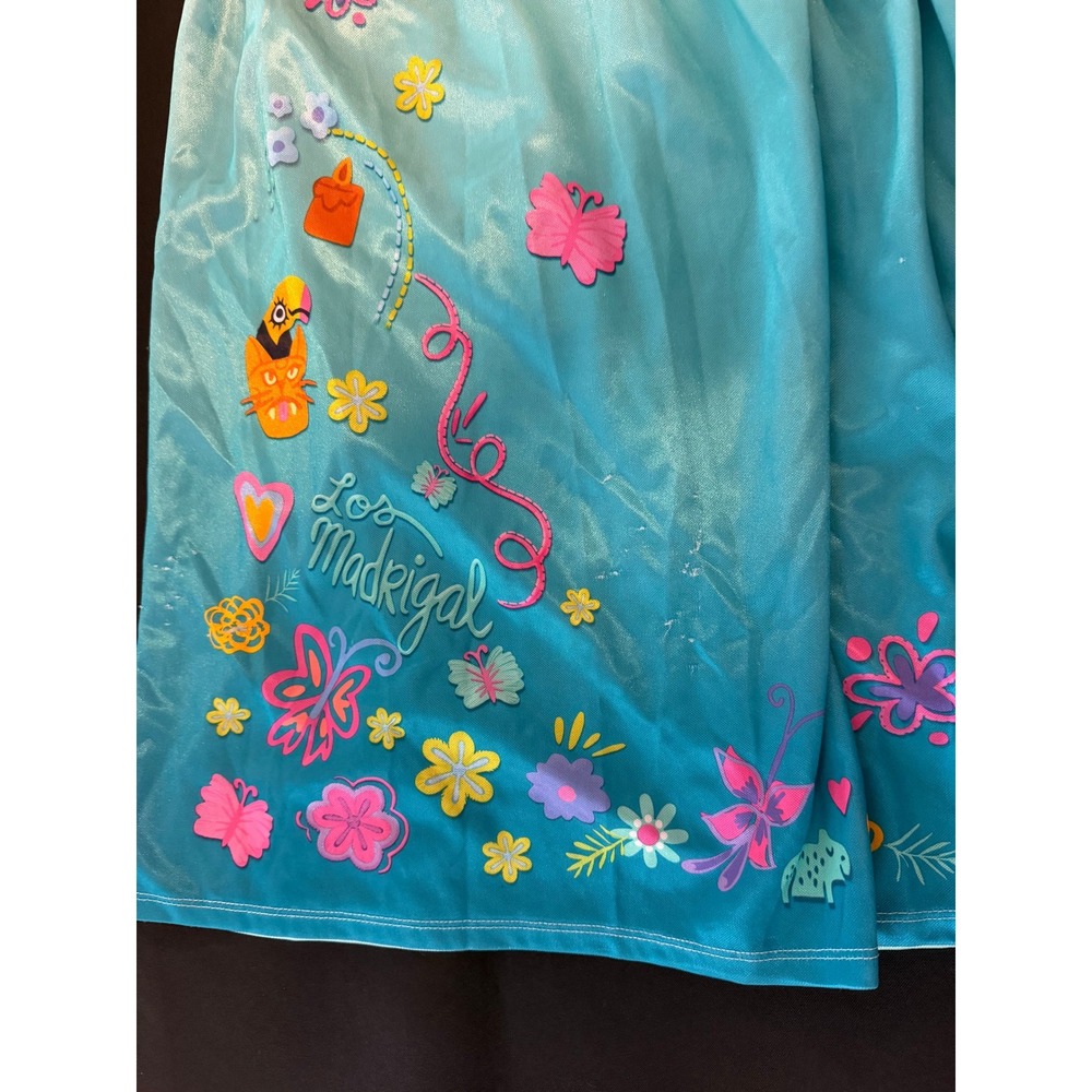 Disney Encanto Mirabel Madrigal Girls Nightgown Dress White Teal Size 6 - Picture 6 of 12